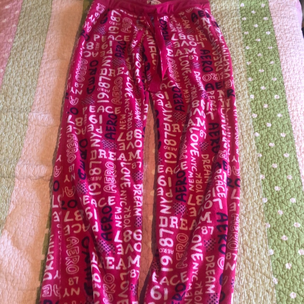 Pink pajama pants